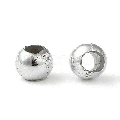 Plating Plastic Acrylic Round Beads PACR-L003-3mm-S-1