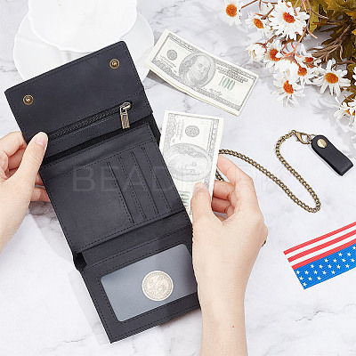 Men's Cowhide Leather Wallets ABAG-WH0040-08A-1