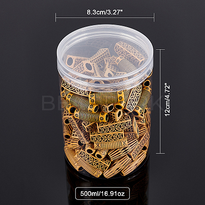 Plastic Dreadlocks Braiding Beads OHAR-NB0001-13-1