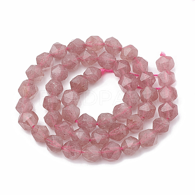 Natural Strawberry Quartz Beads Strands G-S332-8mm-006-1