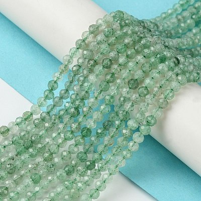 Natural Green Strawberry Quartz Beads Strands X-G-Z034-A02-02-1