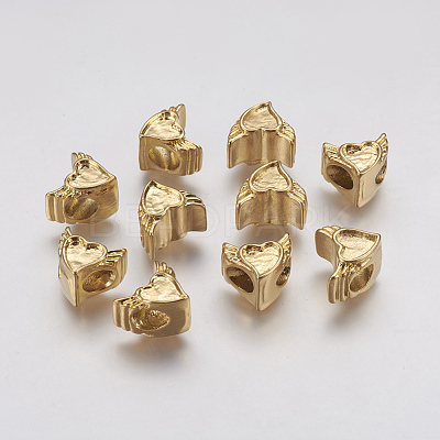 Ion Plating(IP) 304 Stainless Steel European Beads Enamel Settings STAS-J022-089G-1