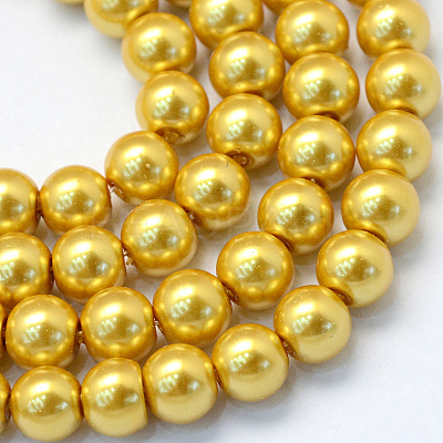 Baking Paint Glass Pearl Bead Strands HY-Q003-5mm-31-1