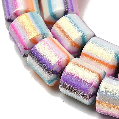 Polymer Clay Beads Strands CLAY-H006-04R-1