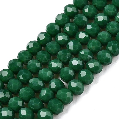 Opaque Solid Color Imitation Jade Glass Beads Strands EGLA-A044-P4mm-D09-1