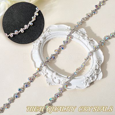 S-shaped Glass Rhinestone and Iron Cup Chains DIY-WH20032-25S-02-1