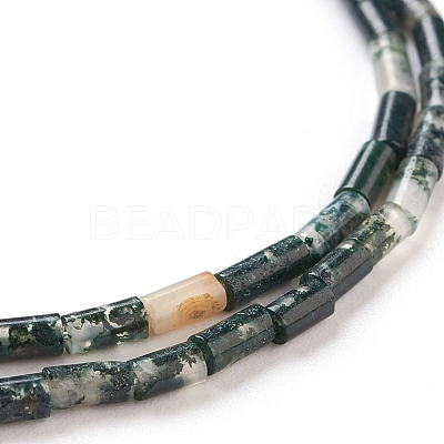 Natural Moss Agate Beads Strands G-G783-19-1