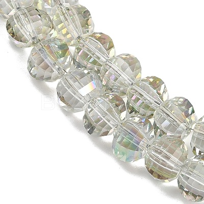 Electroplate Transparent Glass Beads Strands EGLA-B011-08A-HR04-1