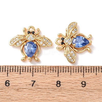Brass Micro Pave Cubic Zirconia Pendants KK-A284-16G-02-1