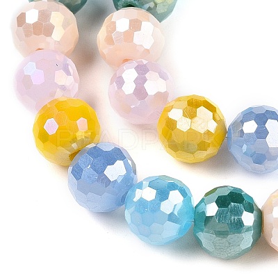 Electroplate Glass Bead Strands GLAA-Z006-01F-1