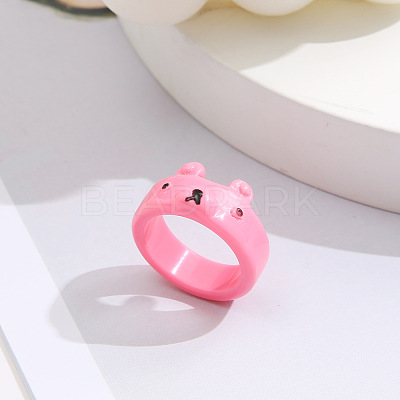 Cute Cartoon Resin Finger Rings for Women WG24438-12-1