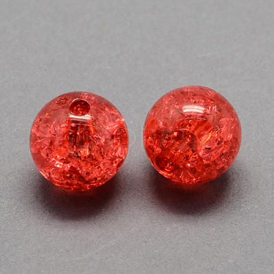 Transparent Crackle Acrylic Beads CACR-R008-10mm-04-1
