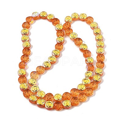 Electroplate Baking Paint Transparent Glass Beads Strands GL-CBA2ED2-05B-1