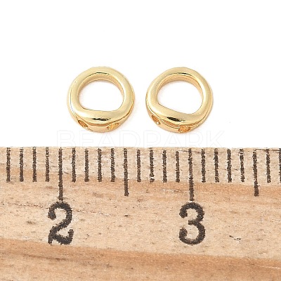 Brass Ring Charm Connectors X-KK-U056-55G-1