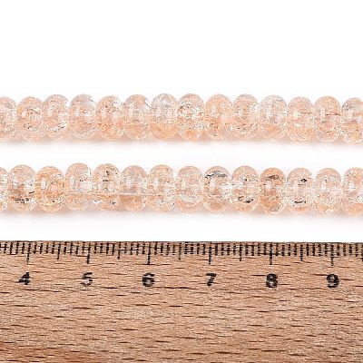 Crackle Transparent Glass Beads Strands GLAA-N069-02A-06-1
