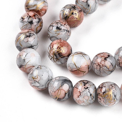 Baking Paint Glass Beads X1-DGLA-N003-10mm-B05-1