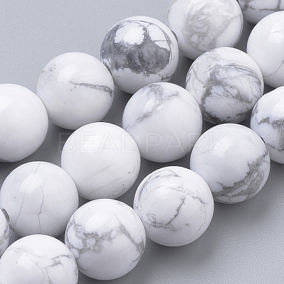 Natural Howlite Beads Strands X-G-S259-47-8mm-1