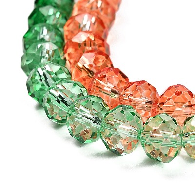Transparent Painted Glass Beads Strands X1-DGLA-A034-T6mm-A04-1