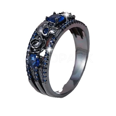 Alloy & Rhinestone Finger Rings FS-WG4F886-05-1