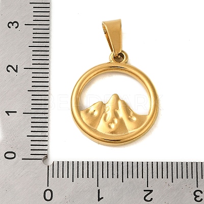 Ion Plating(IP) 304 Stainless Steel Pendants STAS-C103-19B-G-1