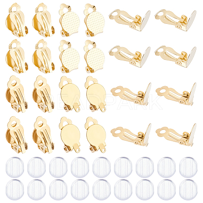 40Pcs 2 Size 304 Stainless Steel Clip-on Earring Findings STAS-UN0040-61-1