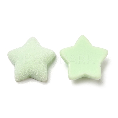 Flocky Acrylic Cabochons OACR-C018-09-1
