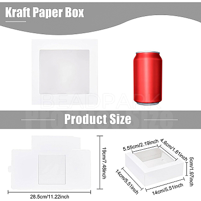 Square Foldable Creative Cardboard Box CON-WH0086-17B-01-1