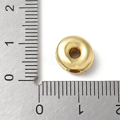 Brass Micro Pave Cubic Zirconia Beads KK-P290-61G-O-1