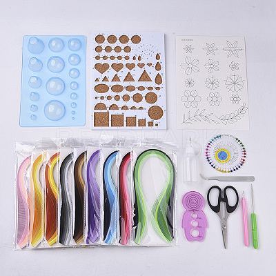 DIY Paper Quilling Strips Sets: Random Color Paper Quilling Strips DIY-S038-002-1