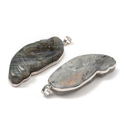 Natural Labradorite Big Pendants G-K338-32P-1