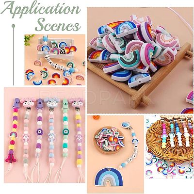 20Pcs 5 Colors Silicone Beads SIL-CA0001-09-1