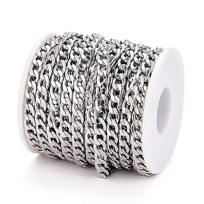 Tarnish Resistant 304 Stainless Steel Cuban Link Chains CHS-M003-13P-D-1