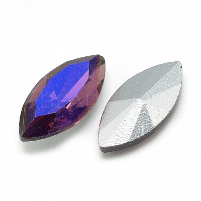 Pointed Back Glass Rhinestone Cabochons RGLA-T020-7x15mm-07-1