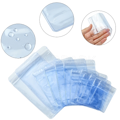 60Pcs 6 Styles Rectangle PVC Resealable Packaging Bags OPP-FS0001-17-1