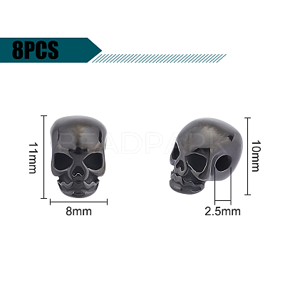 8Pcs 304 Stainless Steel Beads STAS-UN0043-83-1