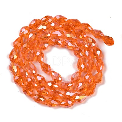 Transparent Electroplate Glass Beads Strands LS-EGLA-N013-T6mm-B09-1