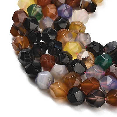 Natural Agate(Dyed & Heated) Beads Strands G-K425-B10-01-1