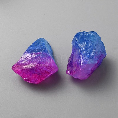 Electroplated Raw Rough Natural Quartz Crystal Beads LS-G-WH0016-43B-1