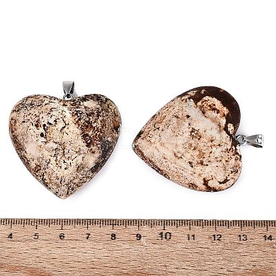 Natural Tree Bark Agate Pendants G-Q606-11A-1
