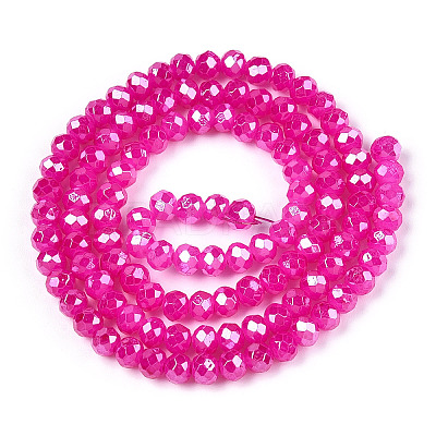 Baking Paint Glass Beads Strands DGLA-A034-J4mm-C01-1