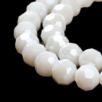 Electroplate Opaque Glass Beads Strands EGLA-A035-P8mm-A01-1