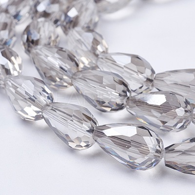 Electroplate Glass Beads Strands X-EGLA-D015-15x10mm-34-1