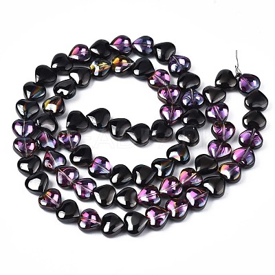 Electroplate Glass Beads Strands X-EGLA-S188-14-C01-1