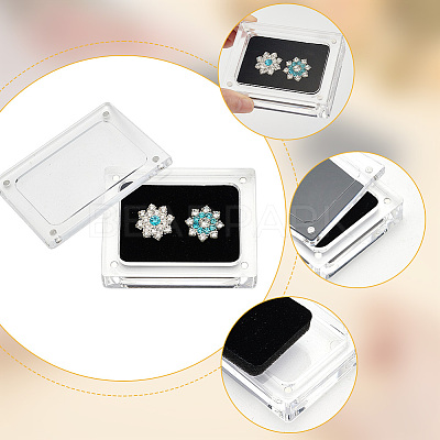 Acrylic Loose Diamond Packaging Boxes with Magnetic CON-WH0105-14A-1