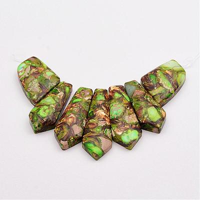 Assembled Bronzite and Imperial Jasper Beads Strands G-P297-L01-1