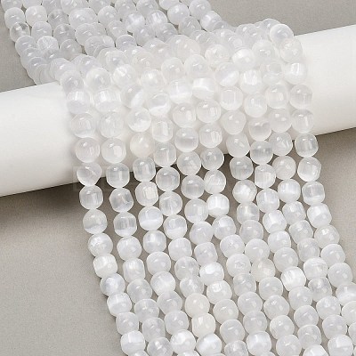 Natural Selenite Beads Strands G-F805-01-1