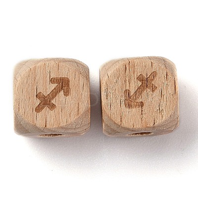 Natural Wood Constellation Beads WOOD-M002-09-1