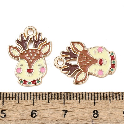 Christmas Alloy Enamel Pendants FIND-I067-02KCG-01-1