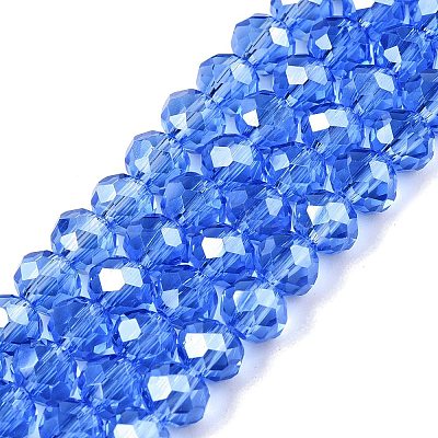 Electroplate Glass Beads Strands EGLA-A044-T6mm-A14-1