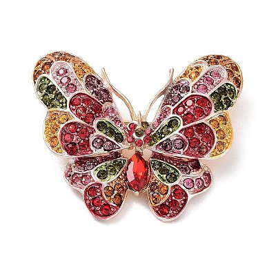Alloy Pave Rhinestone Brooch JEWB-M035-06G-1